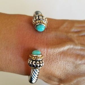 Brand new Silver bracelet, Turquoise crystal stone